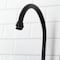 Kingston Brass Bridge Kitchen Faucet with Brass Sprayer, Matte Black KS7790BPLBS - alternate 6
